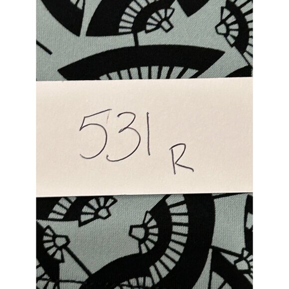 BCBG Max Azria Womens Black Mint Green Patterned Stretch Pencil Skirt Sz Medium - Picture 8 of 8